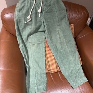 Free People Sage Green Corduroy Pants